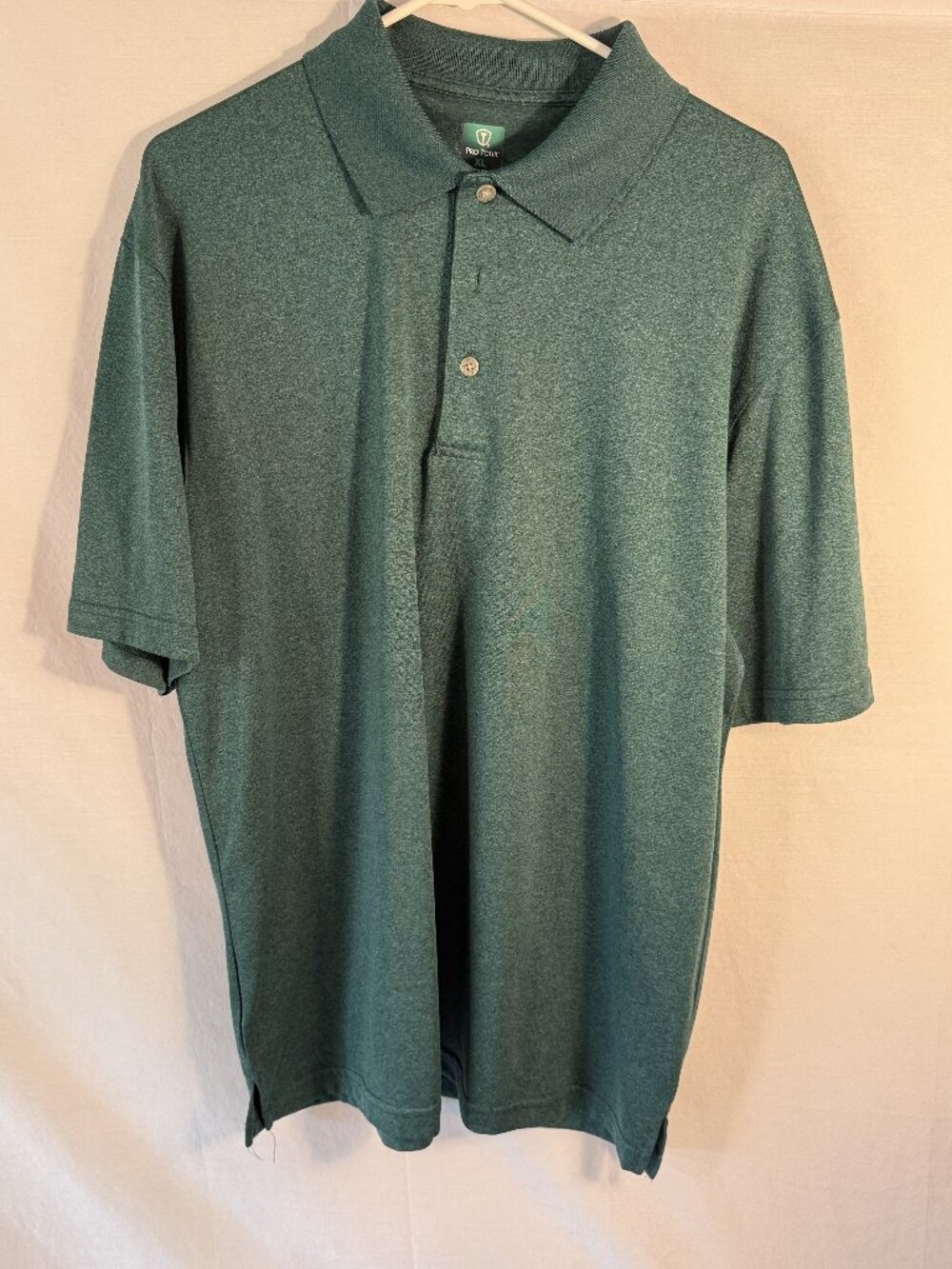 Pro Tour Men's XL Short Sleeve Performance Golf Polo Shirt Heather Green